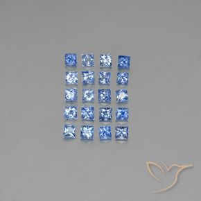 3.15캐럿 천연 미디엄 다크 블루 사파이어 보석, 스퀘어, 2.7×2.7 mm, VVS-VS