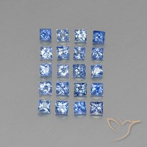 3.15캐럿 천연 미디엄 다크 블루 사파이어 보석, 스퀘어, 2.7×2.7 mm, VVS-VS