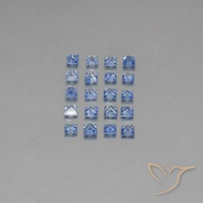 3.15캐럿 천연 미디엄 다크 블루 사파이어 보석, 스퀘어, 2.7×2.7 mm, VVS-VS