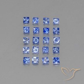 1.65캐럿 천연 미디엄 다크 블루 사파이어 보석, 스퀘어, 2.4×2.3 mm, VVS-VS