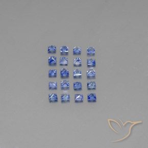 1.65캐럿 천연 미디엄 다크 블루 사파이어 보석, 스퀘어, 2.4×2.3 mm, VVS-VS