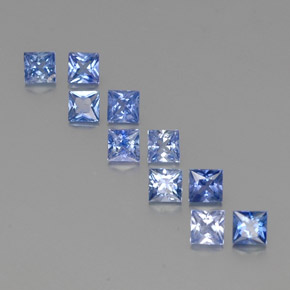캐럿 천연 블루 사파이어 보석, 스퀘어, 3.1×3.1 mm, VVS-VS