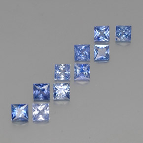 캐럿 천연 블루 사파이어 보석, 스퀘어, 3.1×3.1 mm, VVS-VS