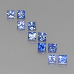 2.24캐럿 천연 블루 사파이어 보석, 스퀘어, 3.2×3.1 mm, VVS-VS