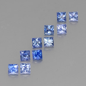 2.24캐럿 천연 블루 사파이어 보석, 스퀘어, 3.2×3.1 mm, VVS-VS
