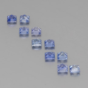 캐럿 천연 블루 사파이어 보석, 스퀘어, 3.2×3.1 mm, VVS-VS