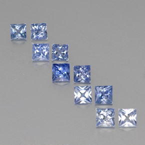 캐럿 천연 블루 사파이어 보석, 스퀘어, 4×3.9 mm, VVS-VS