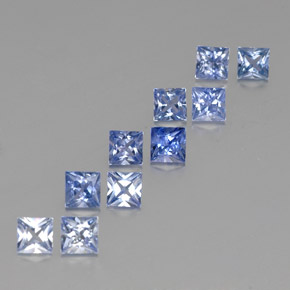 캐럿 천연 블루 사파이어 보석, 스퀘어, 4×3.9 mm, VVS-VS