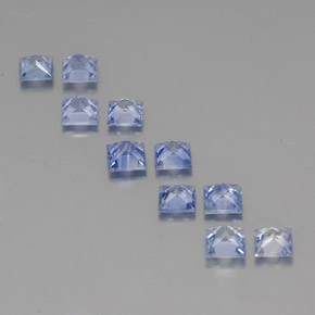 캐럿 천연 블루 사파이어 보석, 스퀘어, 4×3.9 mm, VVS-VS