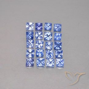 2.14캐럿 천연 딥 블루 사파이어 보석, 스퀘어, 2.6×2.6 mm, VVS-VS