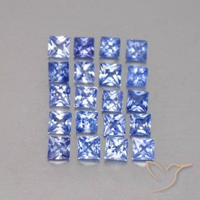 2.14캐럿 천연 딥 블루 사파이어 보석, 스퀘어, 2.6×2.6 mm, VVS-VS