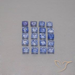 2.14캐럿 천연 딥 블루 사파이어 보석, 스퀘어, 2.6×2.6 mm, VVS-VS