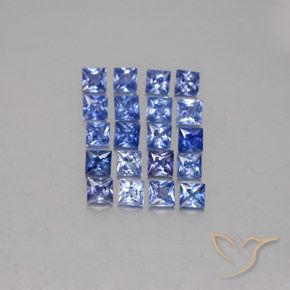 2.26캐럿 천연 미디엄 다크 블루 사파이어 보석, 스퀘어, 2.6×2.6 mm, VVS-VS