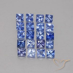 2.26캐럿 천연 미디엄 다크 블루 사파이어 보석, 스퀘어, 2.6×2.6 mm, VVS-VS