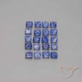 2.26캐럿 천연 미디엄 다크 블루 사파이어 보석, 스퀘어, 2.6×2.6 mm, VVS-VS