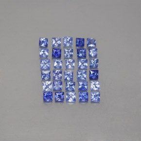 캐럿 천연 블루 사파이어 보석, 스퀘어, 2.1×2.1 mm, VVS-VS