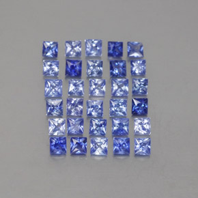 캐럿 천연 블루 사파이어 보석, 스퀘어, 2.1×2.1 mm, VVS-VS