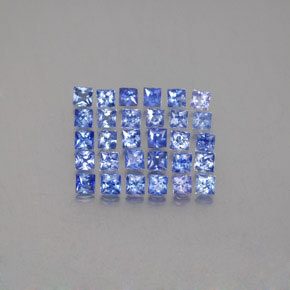 캐럿 천연 블루 사파이어 보석, 스퀘어, 2×2 mm, VVS-VS