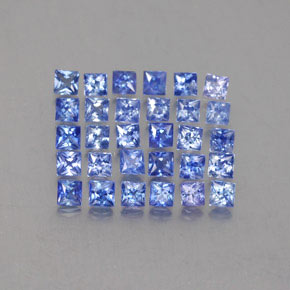 캐럿 천연 블루 사파이어 보석, 스퀘어, 2×2 mm, VVS-VS