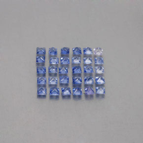 캐럿 천연 블루 사파이어 보석, 스퀘어, 2×2 mm, VVS-VS