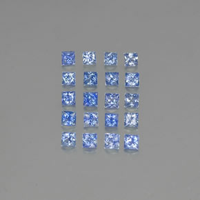 2.31캐럿 천연 미디엄 다크 블루 사파이어 보석, 스퀘어, 2.4×2.4 mm, VVS-VS