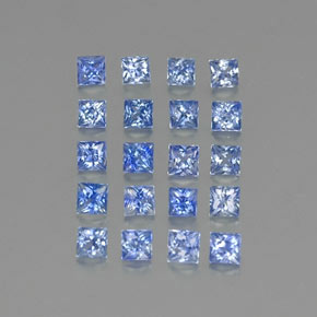 2.31캐럿 천연 미디엄 다크 블루 사파이어 보석, 스퀘어, 2.4×2.4 mm, VVS-VS