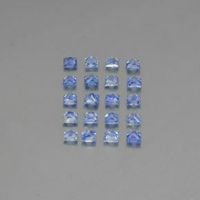2.31캐럿 천연 미디엄 다크 블루 사파이어 보석, 스퀘어, 2.4×2.4 mm, VVS-VS