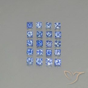 1.97캐럿 천연 미디엄 다크 블루 사파이어 보석, 스퀘어, 2.5×2.4 mm, VVS-VS