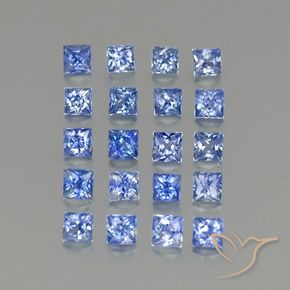 1.97캐럿 천연 미디엄 다크 블루 사파이어 보석, 스퀘어, 2.5×2.4 mm, VVS-VS
