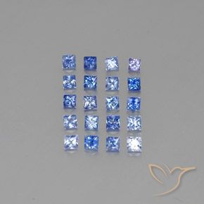 1.81캐럿 천연 미디엄 다크 블루 사파이어 보석, 스퀘어, 2.5×2.3 mm, VVS-VS