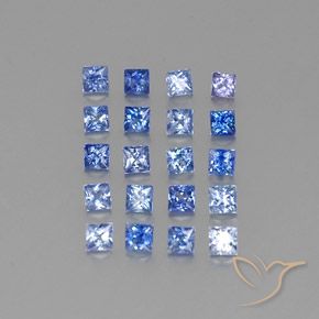 1.81캐럿 천연 미디엄 다크 블루 사파이어 보석, 스퀘어, 2.5×2.3 mm, VVS-VS