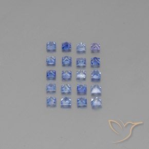 1.81캐럿 천연 미디엄 다크 블루 사파이어 보석, 스퀘어, 2.5×2.3 mm, VVS-VS