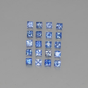 1.51캐럿 천연 미디엄 다크 블루 사파이어 보석, 스퀘어, 2.6×2.5 mm, VVS-VS