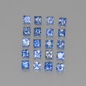 1.51캐럿 천연 미디엄 다크 블루 사파이어 보석, 스퀘어, 2.6×2.5 mm, VVS-VS