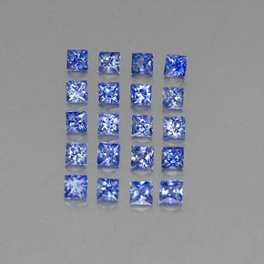 캐럿 천연 블루 사파이어 보석, 스퀘어, 2.6×2.5 mm, VVS-VS