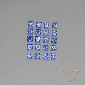 1.80캐럿 천연 미디엄 다크 블루 사파이어 보석, 스퀘어, 2.4×2.3 mm, VVS-VS