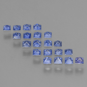 1.21캐럿 천연 파스텔 블루 사파이어 보석, 스퀘어, 2.1×2 mm, VVS-VS