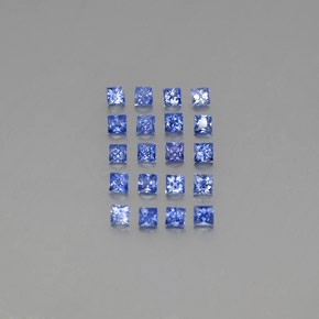 캐럿 천연 블루 사파이어 보석, 스퀘어, 2.4×2.4 mm, VVS-VS