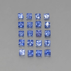 캐럿 천연 블루 사파이어 보석, 스퀘어, 2.4×2.4 mm, VVS-VS