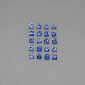 캐럿 천연 블루 사파이어 보석, 스퀘어, 2.4×2.4 mm, VVS-VS