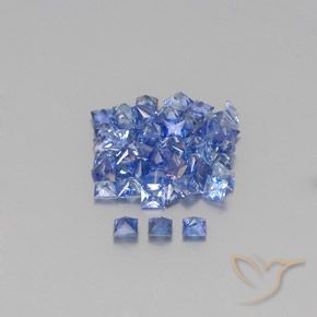 2.86캐럿 천연 미디엄 다크 블루 사파이어 보석, 스퀘어, 2.1×2 mm, VVS-VS