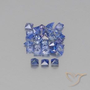 2.37캐럿 천연 파스텔 블루 사파이어 보석, 스퀘어, 2.3×2.3 mm, VVS-VS