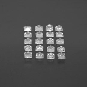1.56캐럿 천연 화이트 사파이어 보석, 스퀘어, 2.2×2.2 mm, VVS-VS