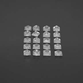 캐럿 천연 화이트 사파이어 보석, 스퀘어, 2.1×2.1 mm, VVS-VS