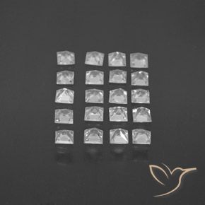 1.46캐럿 천연 하얀색 사파이어 보석, 정사각형, VVS-VS
