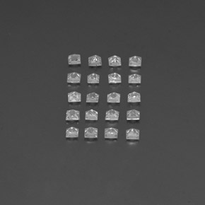 1.60캐럿 천연 클리어 화이트 사파이어 보석, 스퀘어, 2.2×2.2 mm, VVS-VS