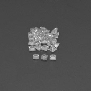 캐럿 천연 화이트 사파이어 보석, 스퀘어, 1.9×1.9 mm, VVS-VS