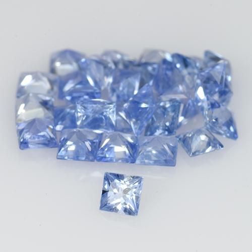1.38캐럿 천연 파스텔 블루 사파이어 보석, 스퀘어, 1.9×1.8 mm, VVS-VS