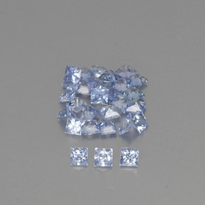캐럿 천연 블루 사파이어 보석, 스퀘어, 1.9×1.9 mm, VVS-VS
