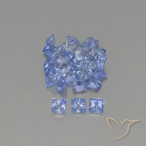 2.59캐럿 천연 파스텔 블루 사파이어 보석, 스퀘어, 2.3×2.3 mm, VVS-VS